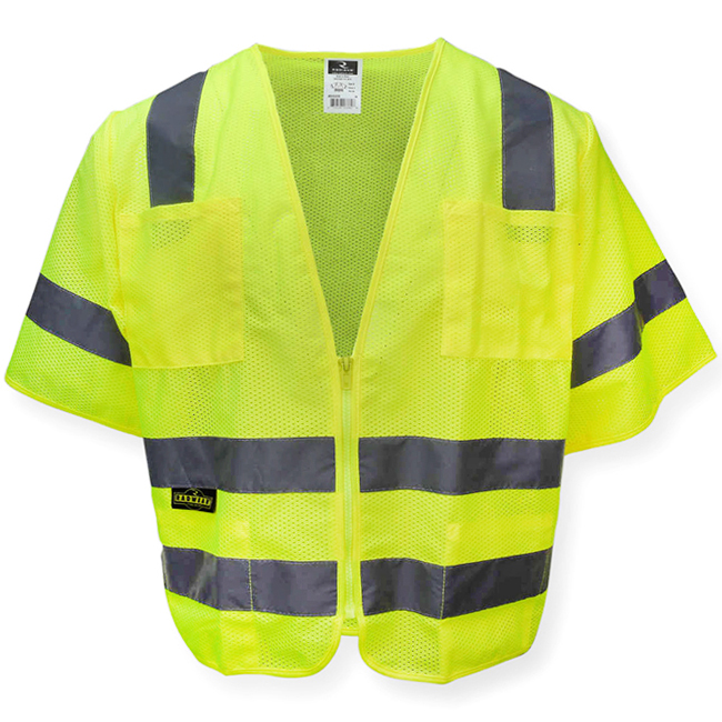 Radians SV83 Standard Type R Class 3 Green Mesh Vest with WOW Logo from Columbia Safety